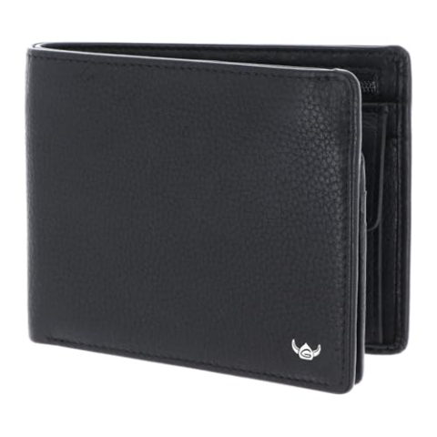Golden Head Leren portemonnee Capri RFID Protect Scheintasche mit RV 1364 Schwarz zwart