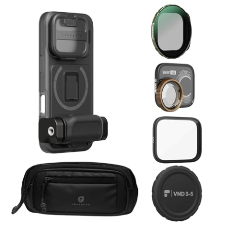 PolarPro LiteChaser iPhone 16 Pro - Straatfotograaf Kit - Pro Case - 1 Lens - 3 Filters - Sling Zwart