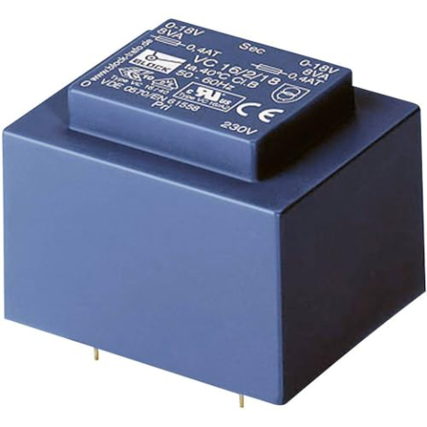 Block VC 10/1/12 printplaattransformator 1x 230V 1x 12V/AC 10VA 833mA