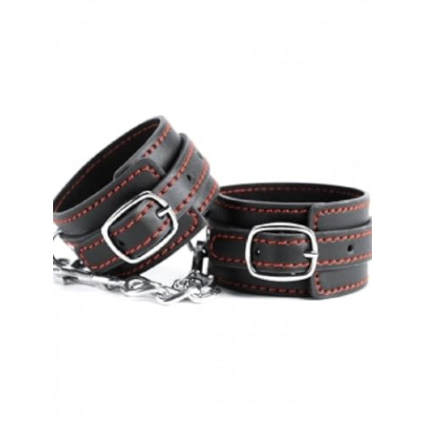 Argus Fetish Argus Fetish Black Leather Worst Cuffs 200g