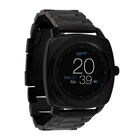 X-Watch 54026 Nara XW Pro Premium Smartwatch, Dark Steel