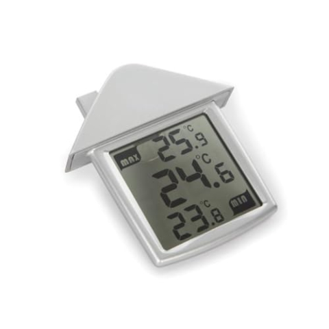 Perel Raamthermometer, digitaal, voor binnen en buiten, transparant