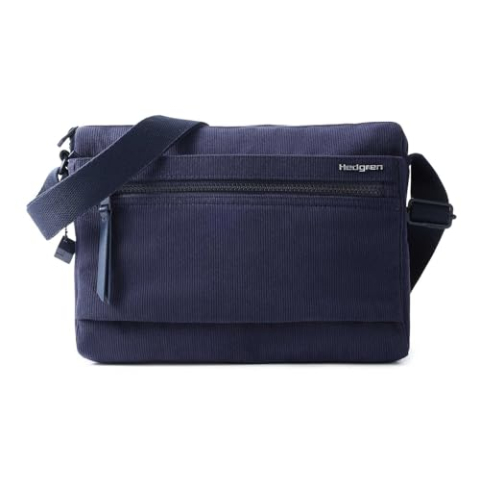 HEDGREN HIC176M Eye M Schoudertas Medium + RFID Corduroy Peacoat Blue