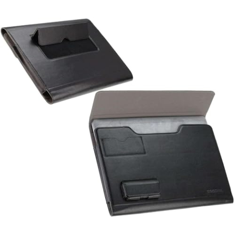 Broonel Zwart lederen Tas - Compatibel met de Elepad 2 in 1 Touchscreen 12" Laptop