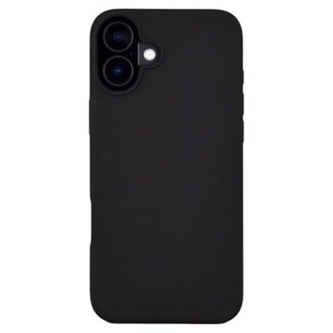 JT Berlin Steglitz Siliconen Case compatibel met Apple iPhone 16 Case (Wireless Charging/magnetisch opladen compatibel, zachte microvezel voering) zwart