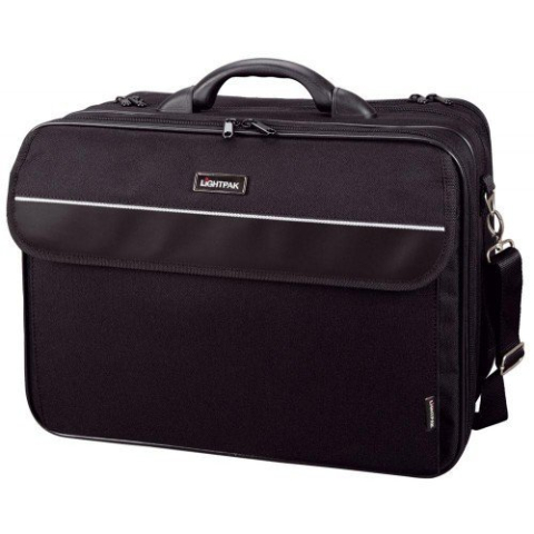 Lightpak 46075 - multifunctionele tas Corniche, van nylon, zwart, 44, zwart, 44 EU, Hedendaags