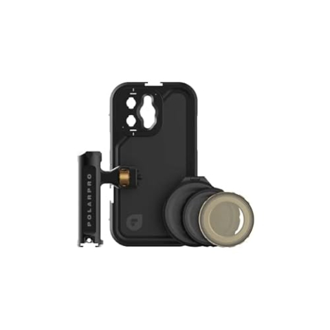 PolarPro - LiteChaser iPhone 14 Pro Max - Kooi Kit - Incl. iPhone 14 Pro Max kooi - Enkele handgreep - VND 3-5 Filter