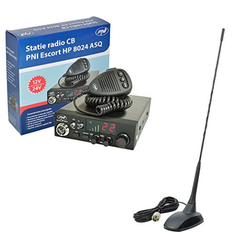 PNI Radio CB Escort HP 8024 ASQ + CB Extra 48 antenne met magnetische voet