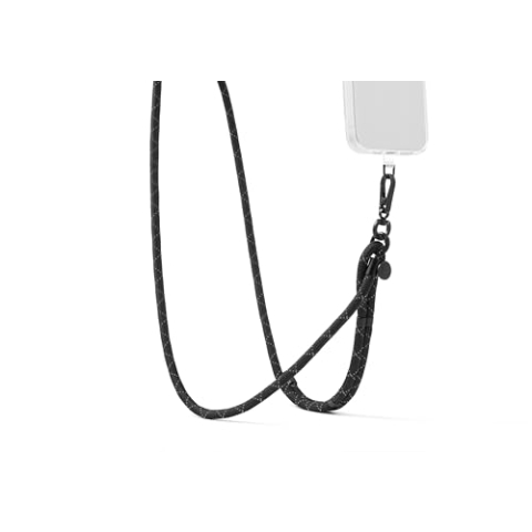 PopSockets Telefoon Lanyard, Telefoon Houder, Crossbody Device Strap - Paracord Zwart