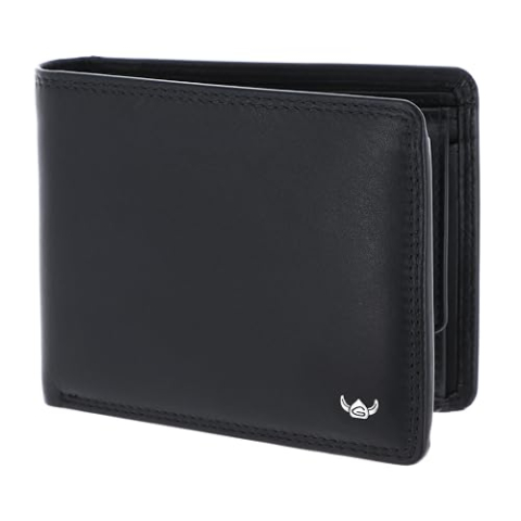 Golden Head Leren portemonnee Polo RFID Protect Scheintasche 1427 Schwarz zwart