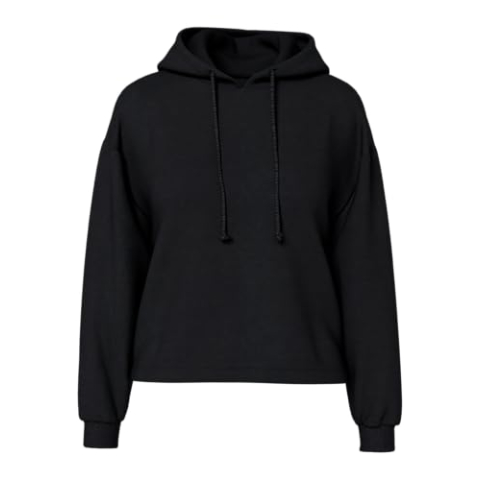 PIECES Pcchilli Ls Hoodie voor dames, Noos Bc capuchontrui, zwart, S