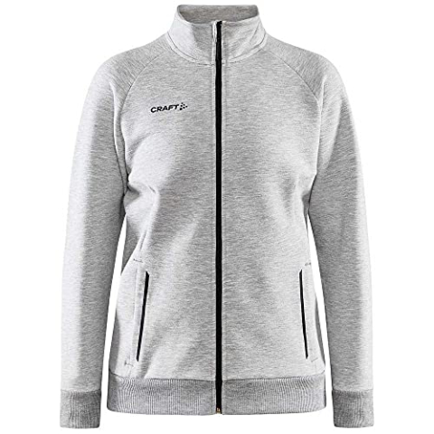 Craft Core Soul Full Zip Jkt W Sweatshirt met capuchon voor dames, Grijs gemêleerd, XXL