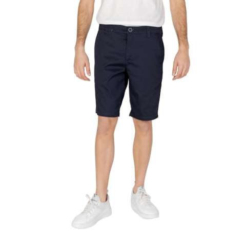 Armani Exchange Solid Stretch Twill Shorts, casual shorts voor heren, Deep Navy, Diepe marine, 33