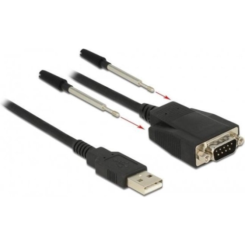 USB-A (m) naar 9-pins SUB-D met schroeven/moeren (m) seriële RS232 adapter / FTDI chip / ESD protectie - 0,45 meter