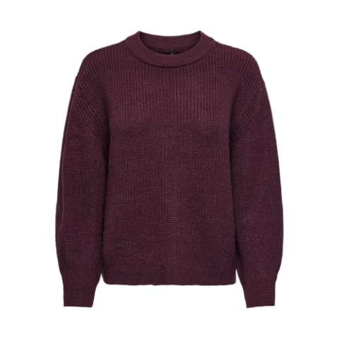 Onlmilouz Ls Rib Pullover KNT Nca, decadent chocolade, XS