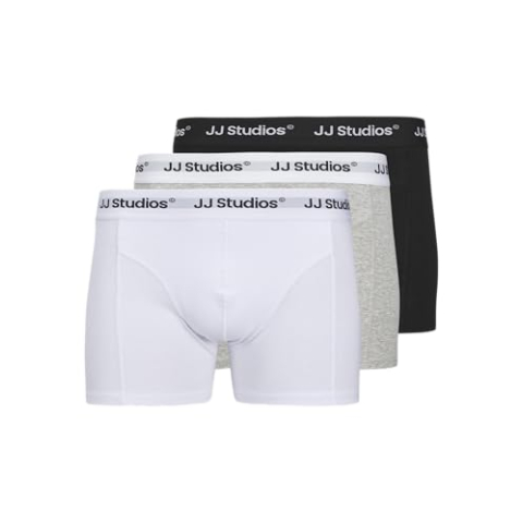 JACK & JONES Heren Jacsoho Solid Trunks 3 Pack Noos, Wit, M (3-pack), wit, M