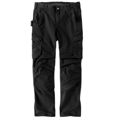 Carhartt Heren Steel Rugged Flex Relaxed Fit Ripstop Double Front Cargo Work Utility Pants, zwart, 30W x 32L