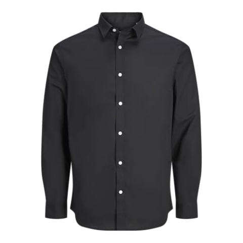 JREBGAVIN SOLID Shirt LS NOOS, zwart, XL
