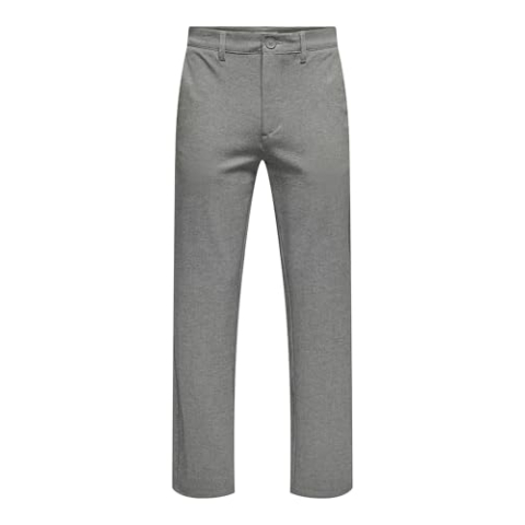 ONLY & SONS ONSMARK Regular 0209 Pant, Medium grijs (grey melange), 30W x 34L