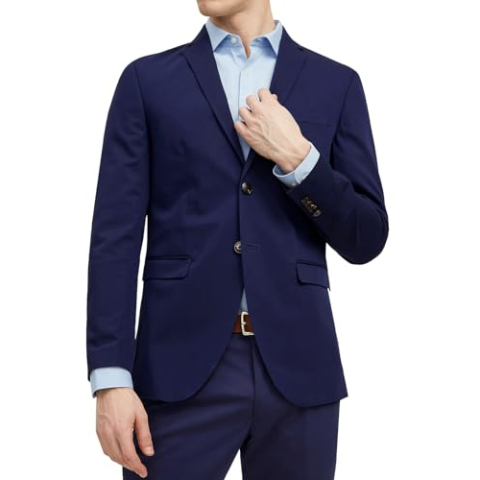 JACK & JONES Herenblazer, enkele rij, super slim fit, medieval blue, 54