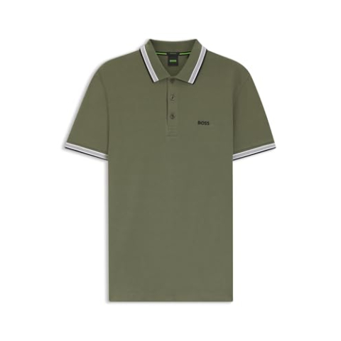 BOSS heren polo, Donkerbeige 258, XL