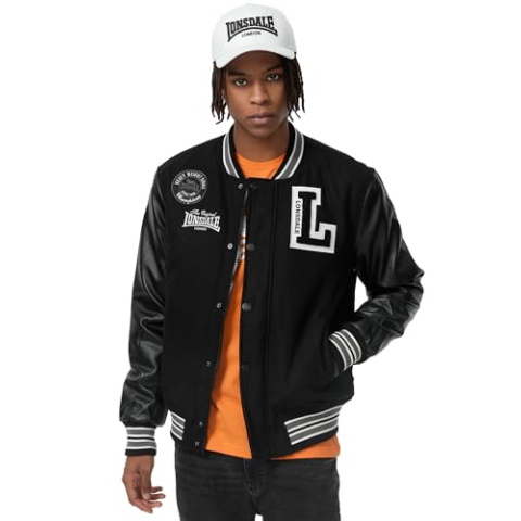 Lonsdale Suzie Sweatshirt voor heren, zwart, XXL