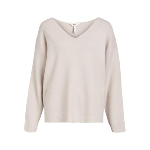 OBJECT COLLECTORS ITEM Dames Objreynard V-hals Noos Pullover, Zilvergrijs, M