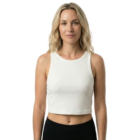 Brandit Women Tanktop Ela, Rip cropped Top wit 95% katoen, 5% elastaan Basics