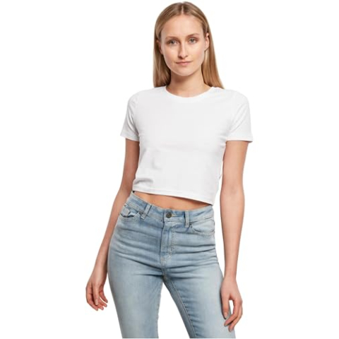 Build Your Brand T-shirt voor dames, wit, XXL
