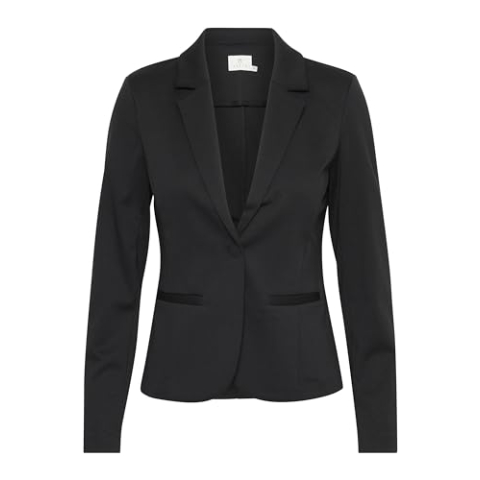 Kaffe Damesblazer jersey single-breasted Notch Lapel Regular Fit lange mouwen dames, Black Deep, S