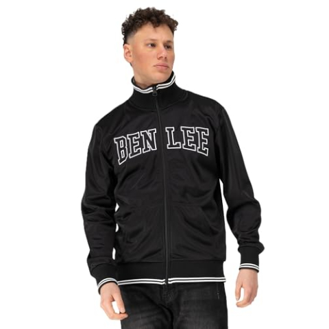BENLEE Heren Trainingsjack regular fit TROY, Zwart/Wit, L