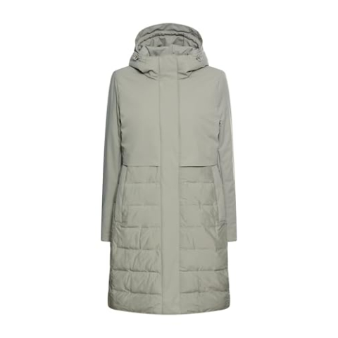 camel active Dames teXXXactive functionele parka met verstelbare capuchon, Donkersalie, 40