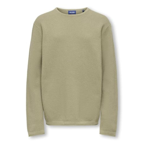 ONLY & SONS Osjpanter Reg Crew Knit Noos, Chinchilla, 146-152