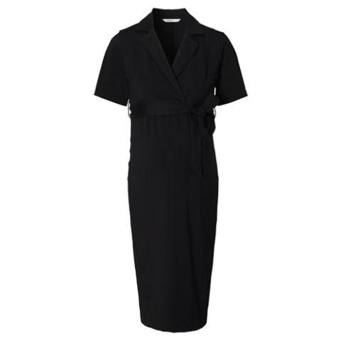 Noppies Maternity Neva Dress Short Sleeve, Black - P090, M