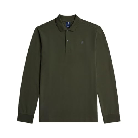 8719965012981 Dunda Slim Polo ls, grijs (Asfalt D27683-5864-995), S