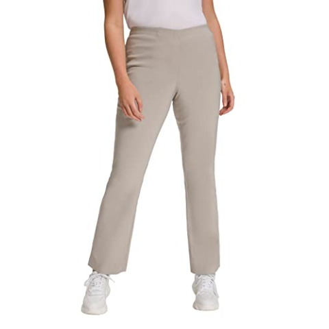 Ulla Popken Bengaline broek voor dames, kit, 58W x 32L