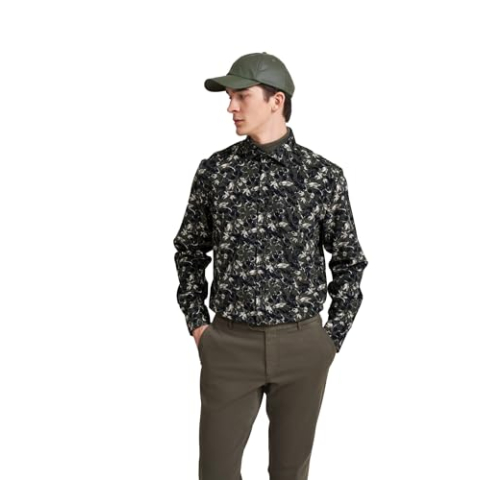 bugatti Herren Casual overhemd 1:1 mouw 9350-68811B
