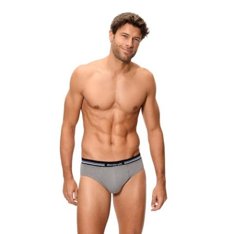 ABANDERADO Algodón Elástico heren slip Cinturilla extra suave, grijs (grey intenso 134), XL