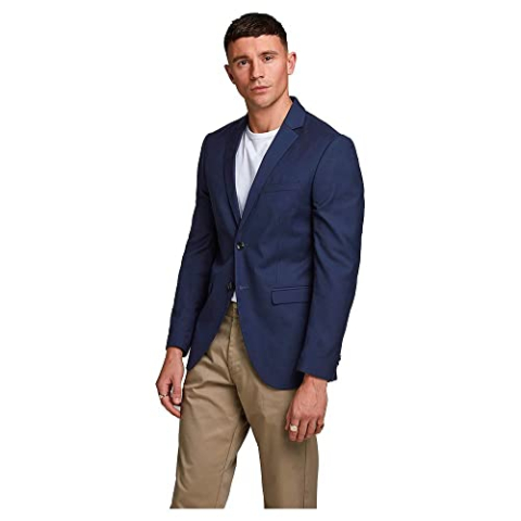 JACK & JONES Herenblazer, enkele rij, super slim fit, navy, 54