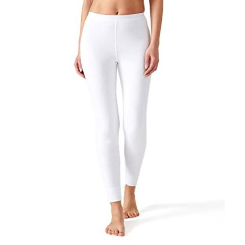 Damart - Thermolactyl opgeruwde fleece legging, Wit, XL