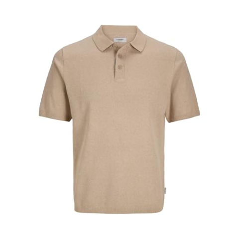 JJ REBEL Jrebcallum Knit Polo Ss, Crockery., L