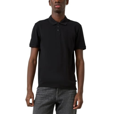 QS Poloshirt van piqué, zwart, L