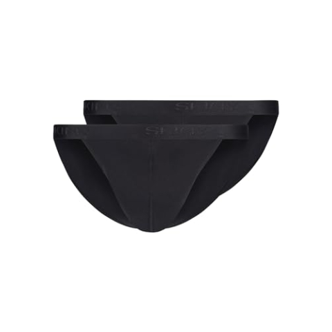 Skiny Heren Cotton Rib Slip, Zwart, Regular, zwart, XXL