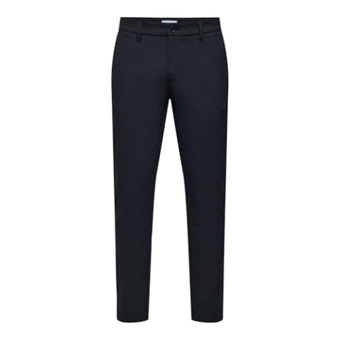 Only & Sons Onsbrad Life Slim Check 0184 Pant Noos, zwart, 33W / 32L