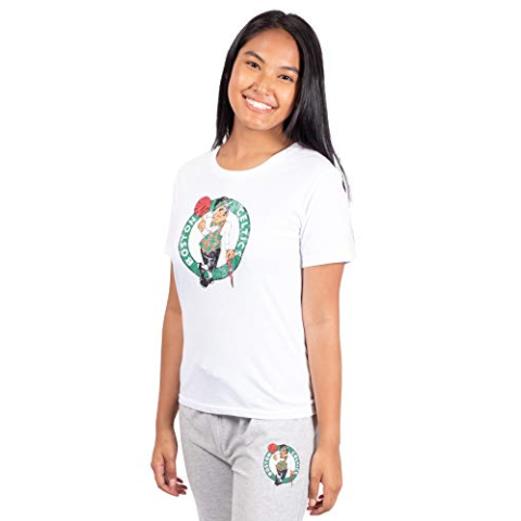 Ultra Game NBA Official Soft Vintage Distressed Graphics T-shirt voor dames