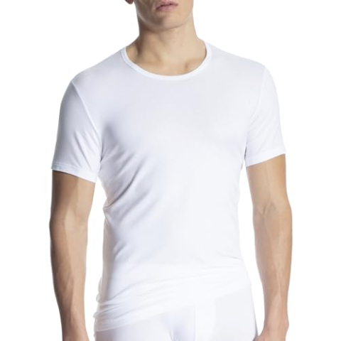 CALIDA Heren Cotton Code T-shirt, wit, 46/48 NL