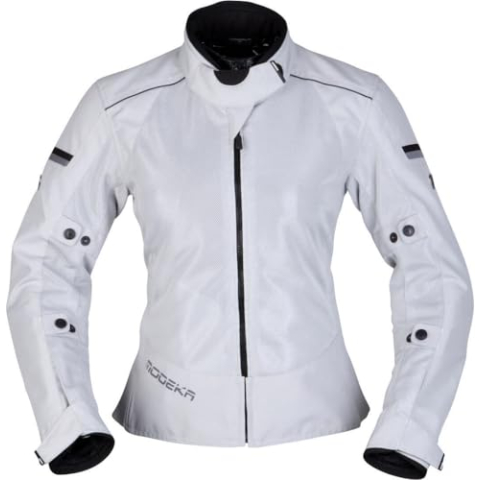 Modeka Veo Air Vrouwen Motorfiets Textiel Jas, hellgrau, 42
