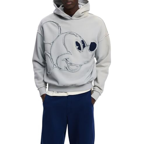 Desigual Sweat_Sheffield_Mickey, 1001 Ecru, S, Wit, S