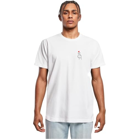 Mister Tee Heren Love Sign Tee 2.0 XXL wit, wit, XXL