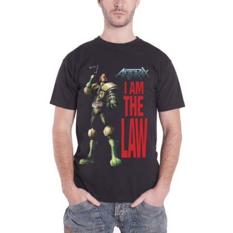 Antraciet heren I Am The Law T-shirt